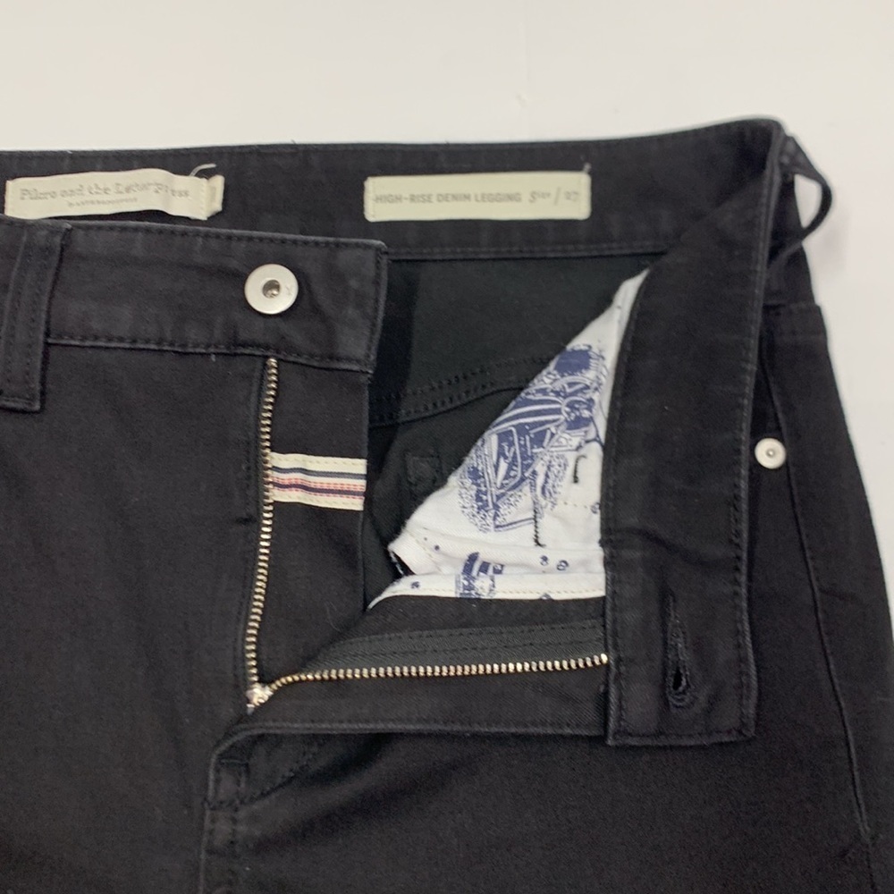 Women Pilcro And the Letterpress Black High-Rise Denim Leggings Size 27 - Picture 5 of 12